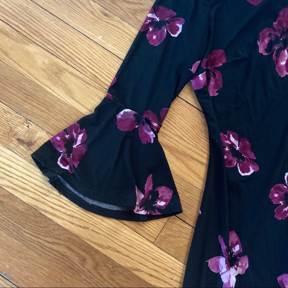 Tommy Hilfiger Black Floral Print Dress - Picture 2 of 13